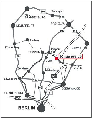 Karte nach Ringenwalde
